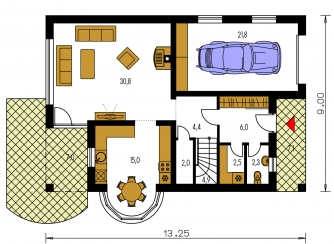 Mirror image | Floor plan of ground floor - MILENIUM 230